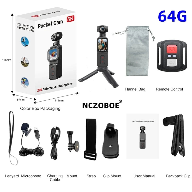 NCZOBOE 5K Touch Screen Camera