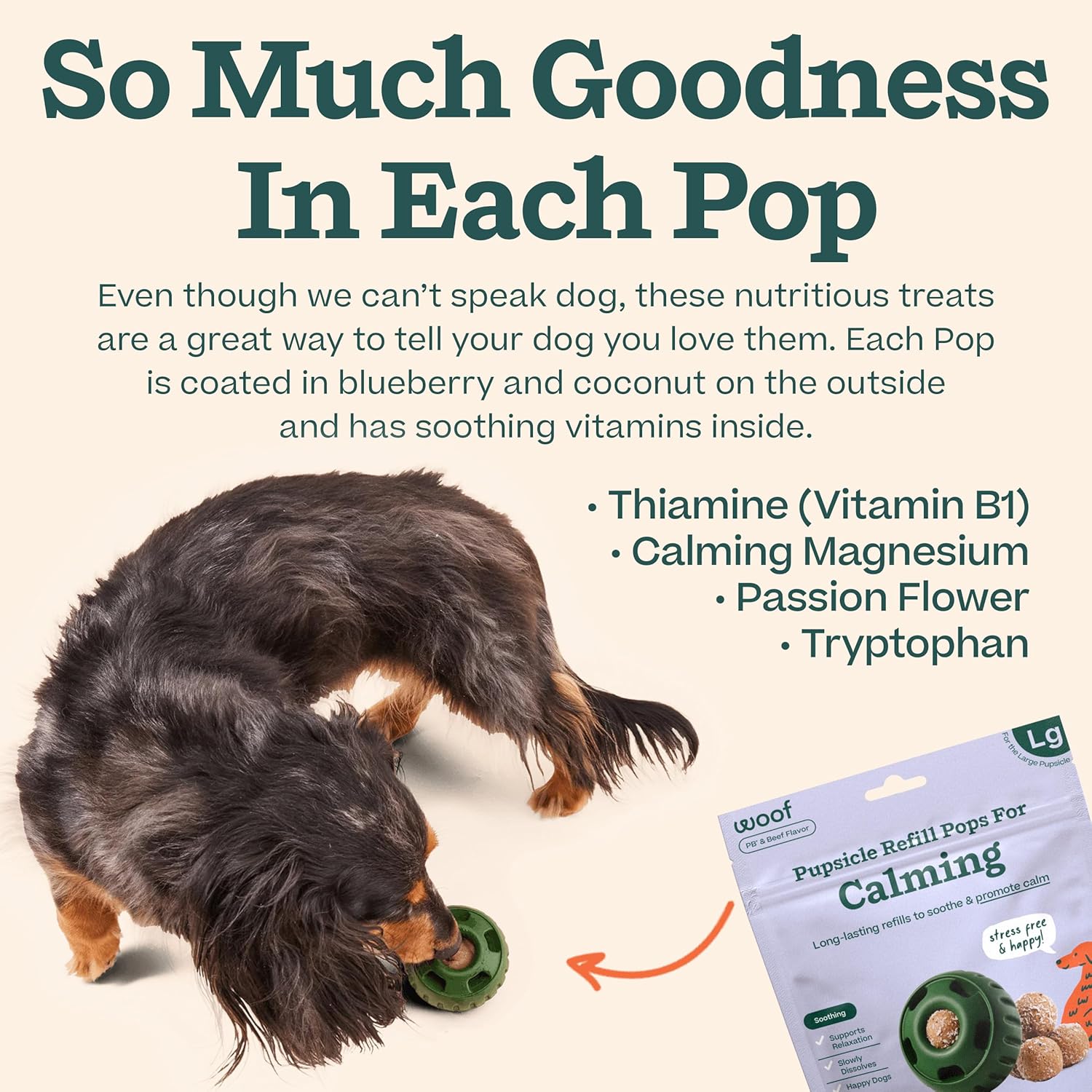 Pupsicle Calming Starter Kit - Pupsicle and Calming Pops Bundle - Long-Lasting Interactive Dog Toy - 10 Refills with Thiamine, Tryptophan, Passion Flower for Medium and Large Dogs 25-75 Lbs