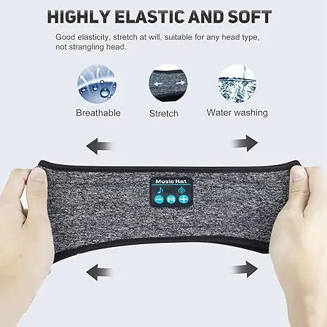 Sleep Centre Sleep Band, Headband Headphones, Sleep ASMR, Sleep Headphones Adjustable, Sleeping Headphones Comfortable Headband with Thin Speaker Microphone, ASMR Headphones, on Earon Ear